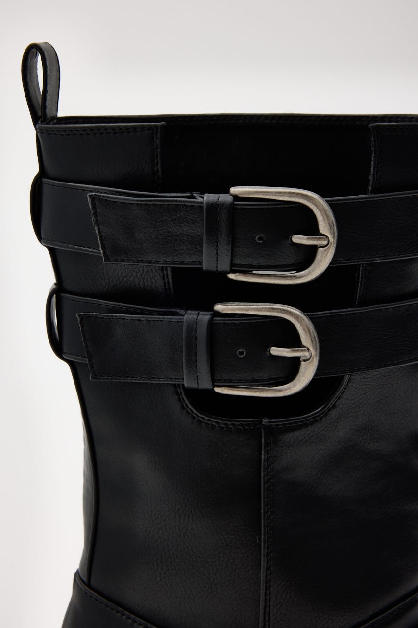 SIDE HOLE MIDDLE ブーツ BLK S