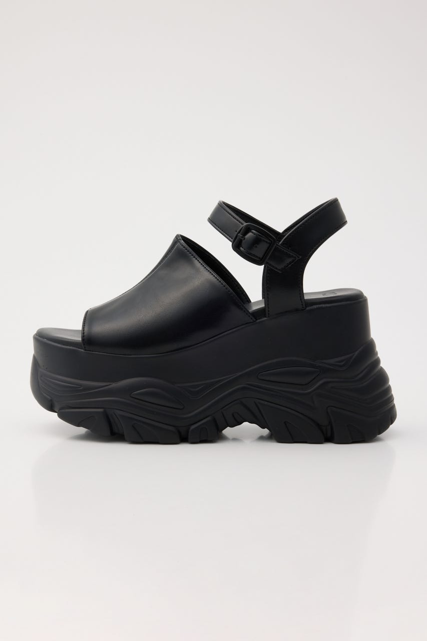 【1BUY5％OFF】CHUNKY SNEAKER SOLE サンダル BLK S