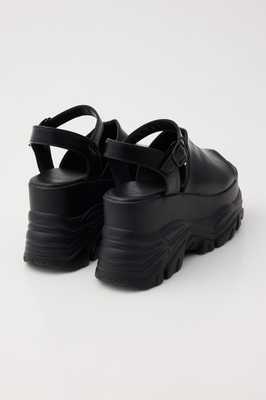 【1BUY5％OFF】CHUNKY SNEAKER SOLE サンダル BLK S
