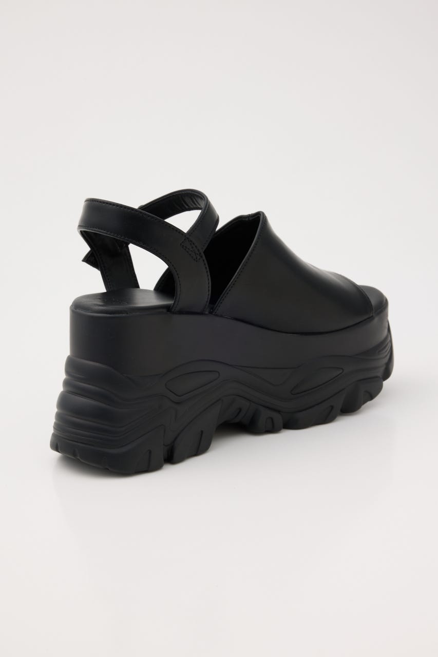 【1BUY5％OFF】CHUNKY SNEAKER SOLE サンダル BLK S