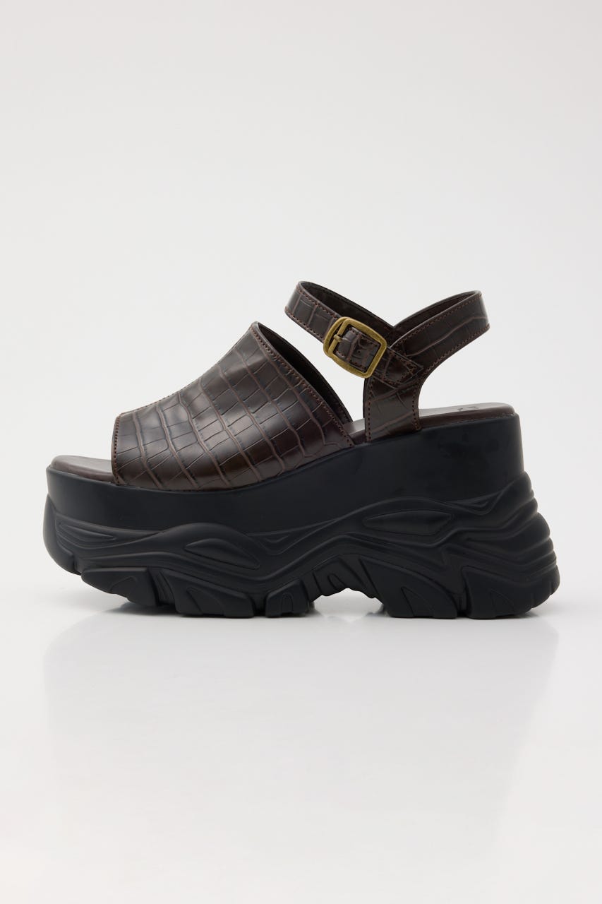 【1BUY5％OFF】CHUNKY SNEAKER SOLE サンダル M/BRN L