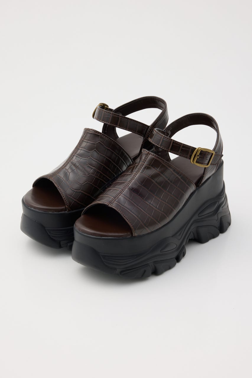【1BUY5％OFF】CHUNKY SNEAKER SOLE サンダル M/BRN L
