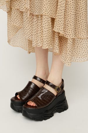 【1BUY5％OFF】CHUNKY SNEAKER SOLE サンダル