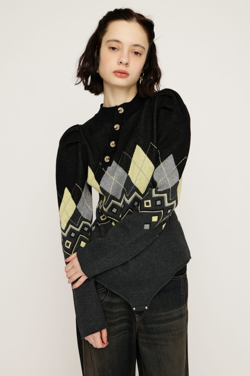 FRONT BUTTON BODY SUIT M/BLK FREE