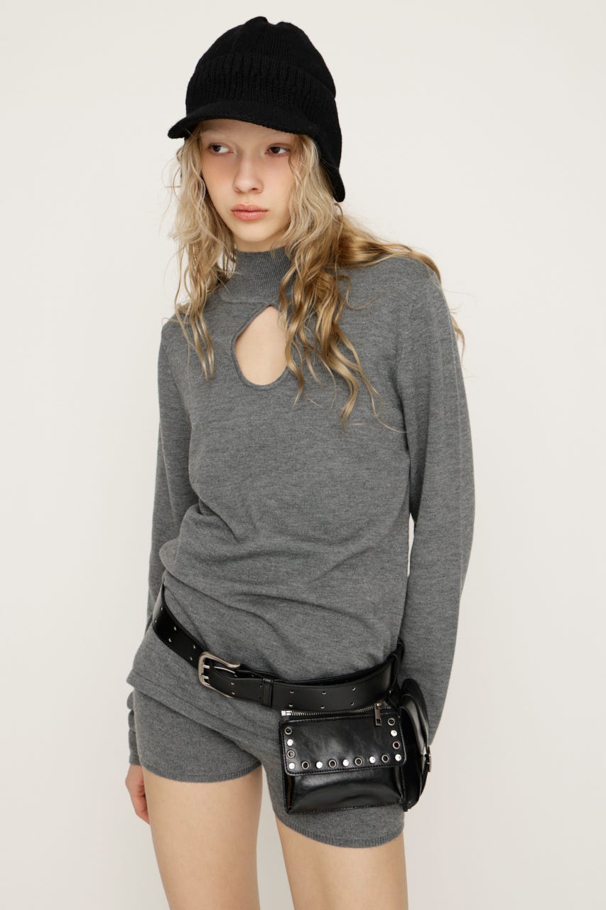 【1BUY5％OFF CAMPAIGN】H／N KNIT チュニック T.GRY FREE