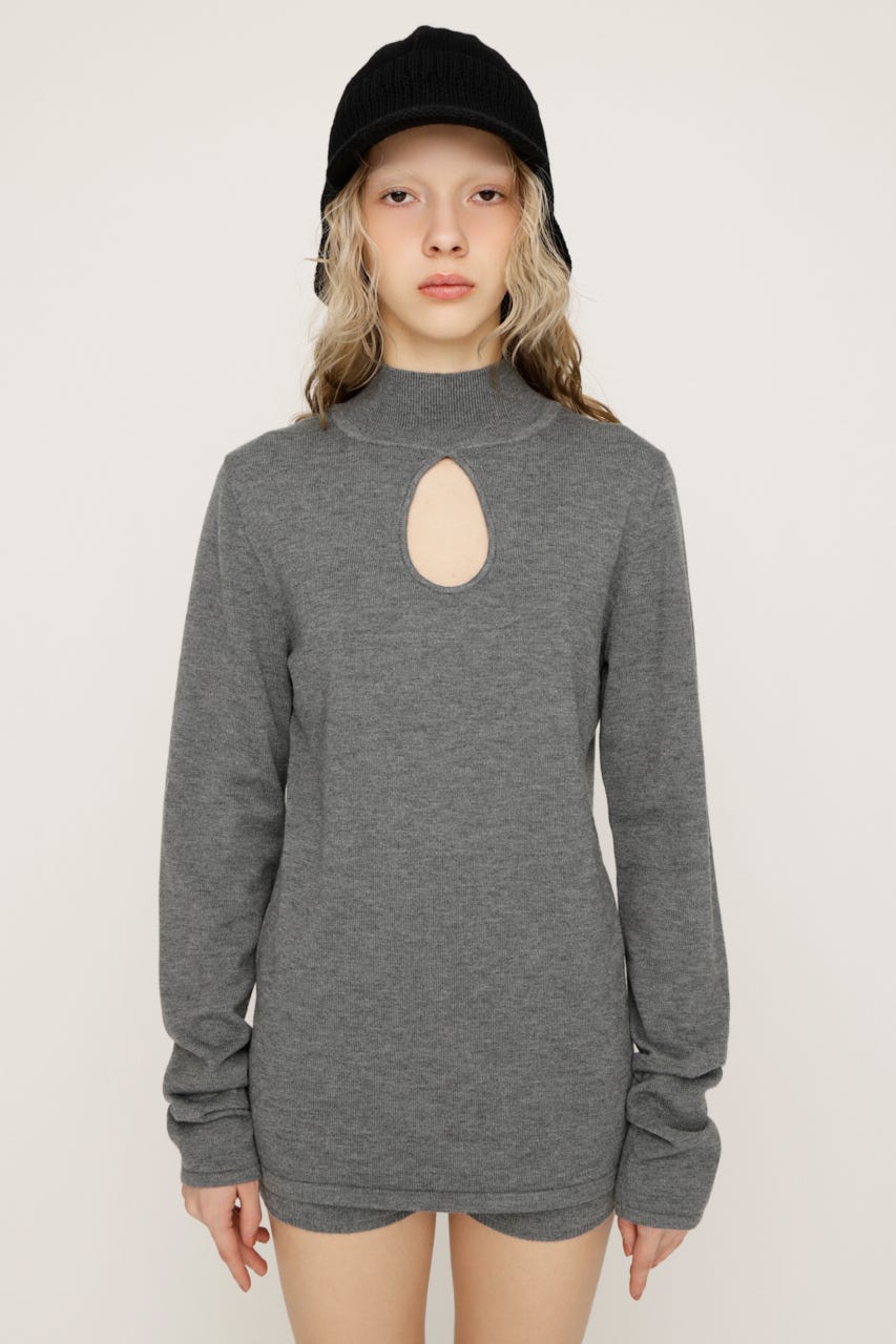 【1BUY5％OFF CAMPAIGN】H／N KNIT チュニック T.GRY FREE