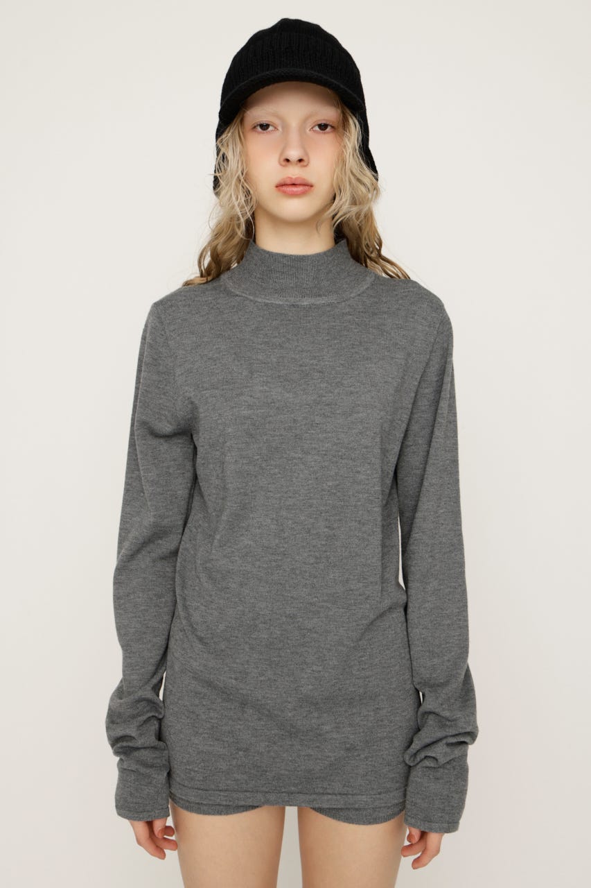 【1BUY5％OFF CAMPAIGN】H／N KNIT チュニック T.GRY FREE