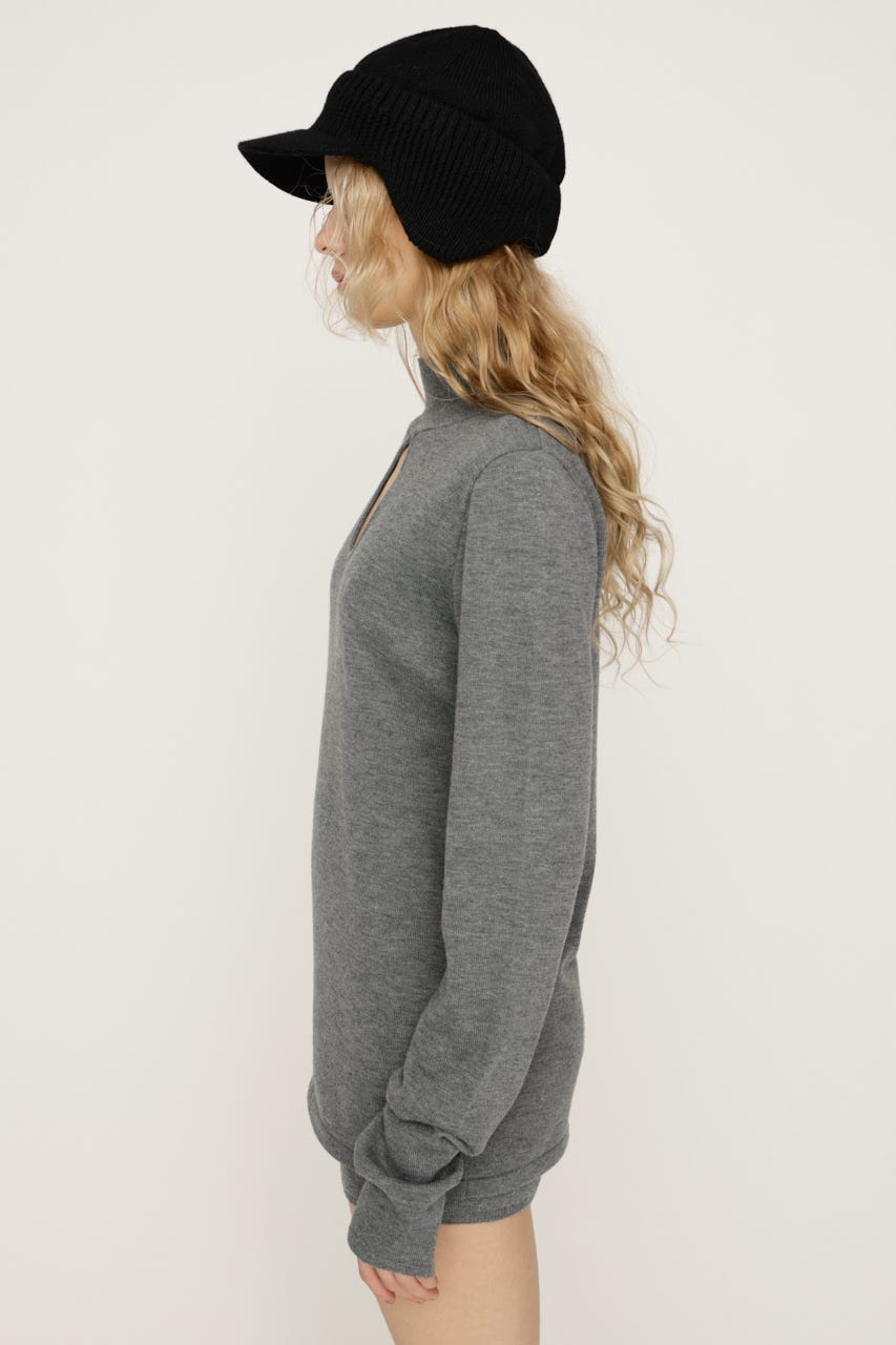 【1BUY5％OFF CAMPAIGN】H／N KNIT チュニック T.GRY FREE