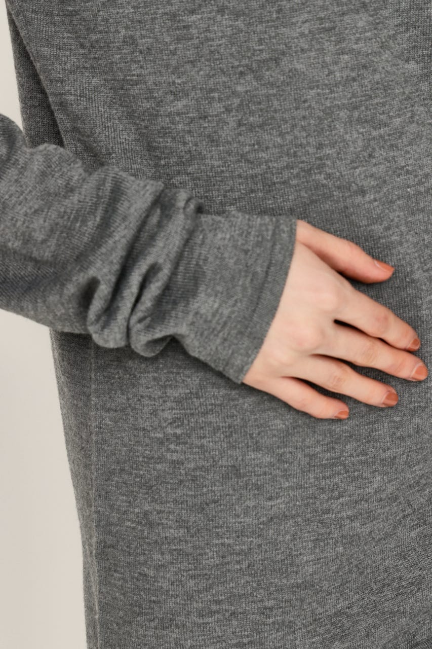 【1BUY5％OFF CAMPAIGN】H／N KNIT チュニック T.GRY FREE