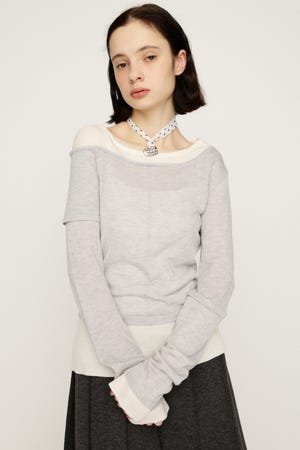 LAYERED KNIT トップス