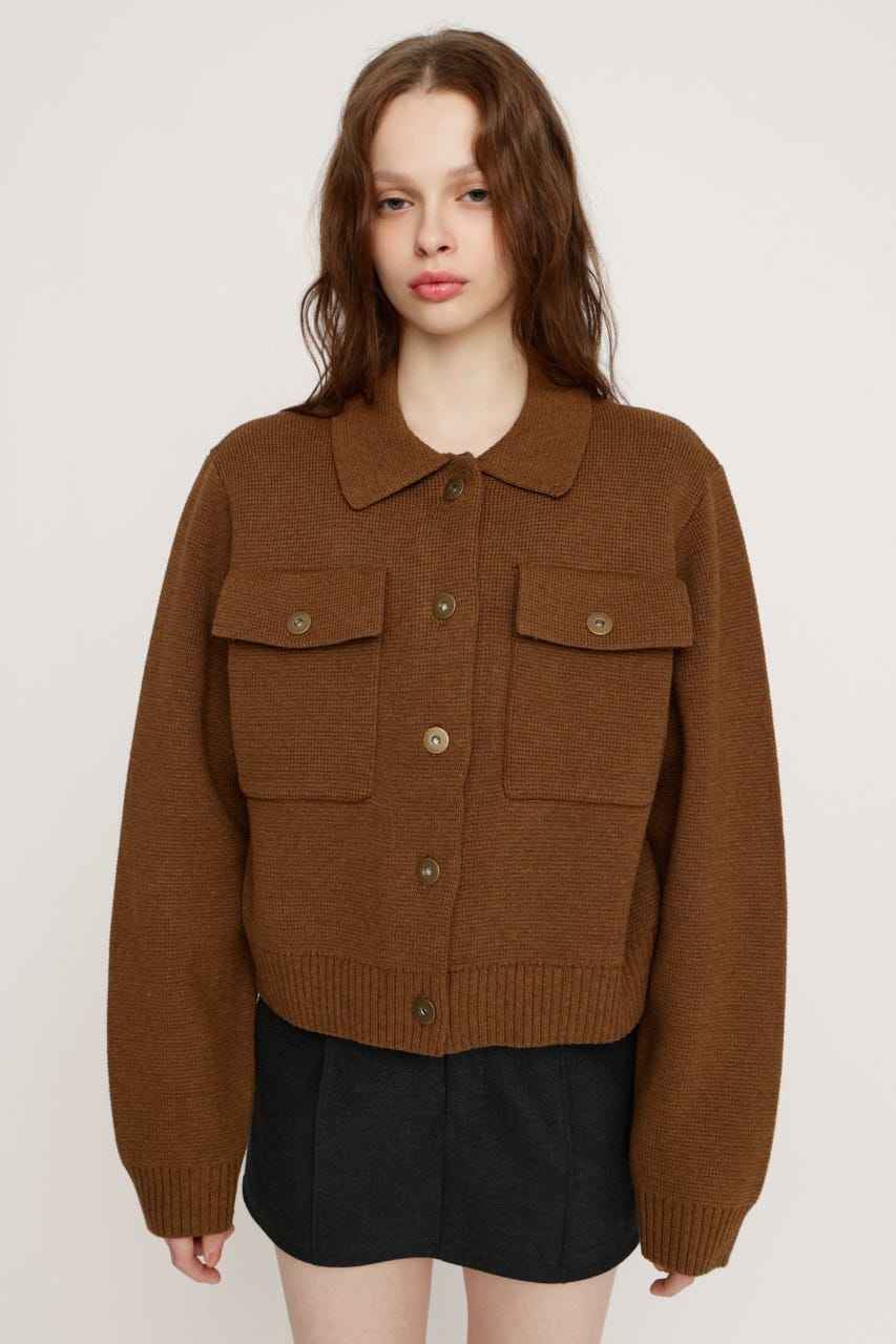 FRONT BUTTON KNIT カーディガン CAM FREE