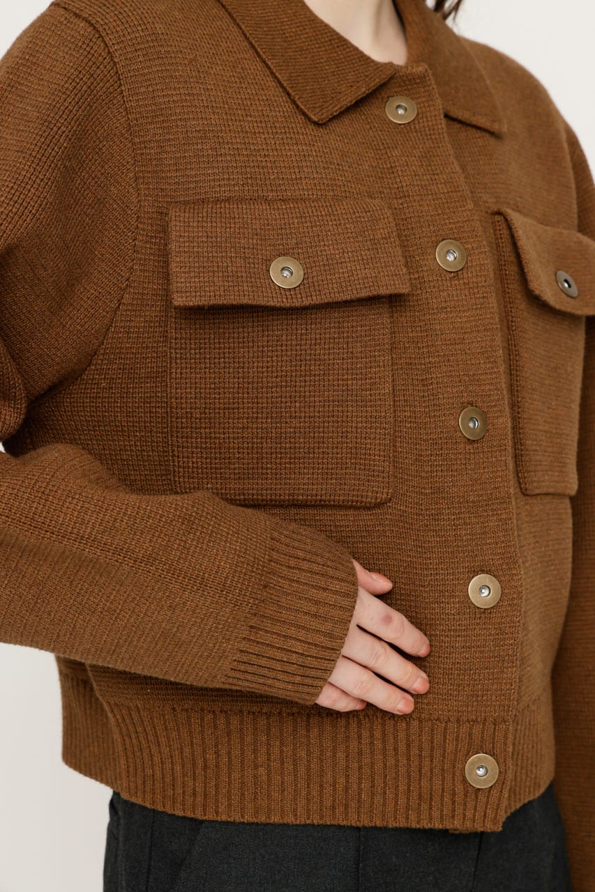 FRONT BUTTON KNIT カーディガン CAM FREE