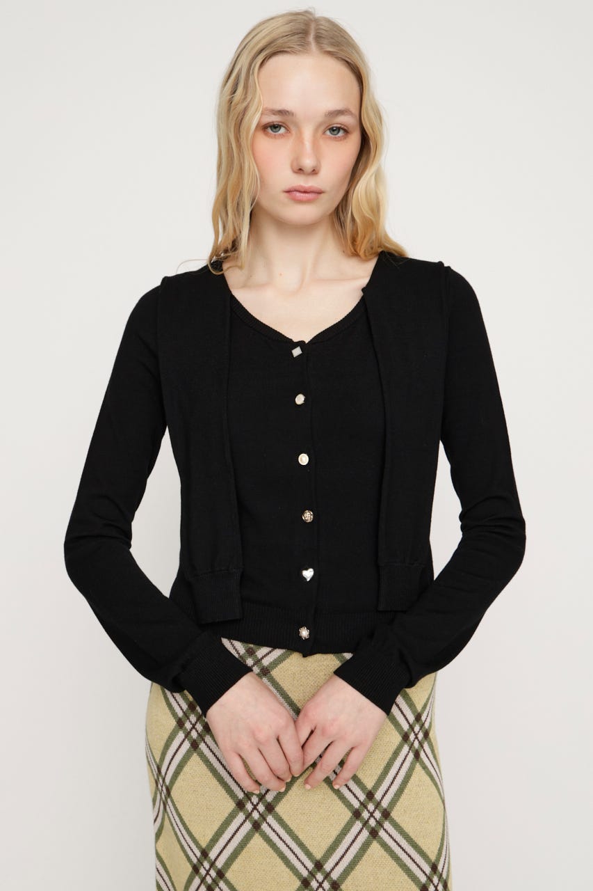 SAILOR TIE KNIT トップス BLK FREE