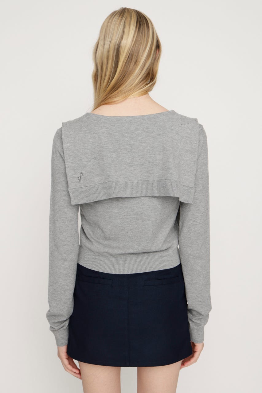 SAILOR TIE KNIT トップス T.GRY FREE