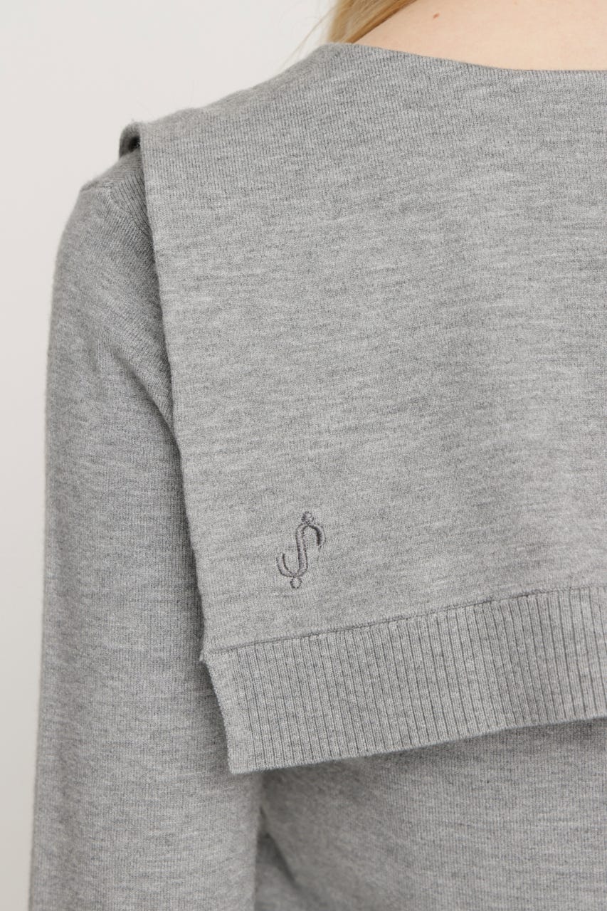 SAILOR TIE KNIT トップス T.GRY FREE