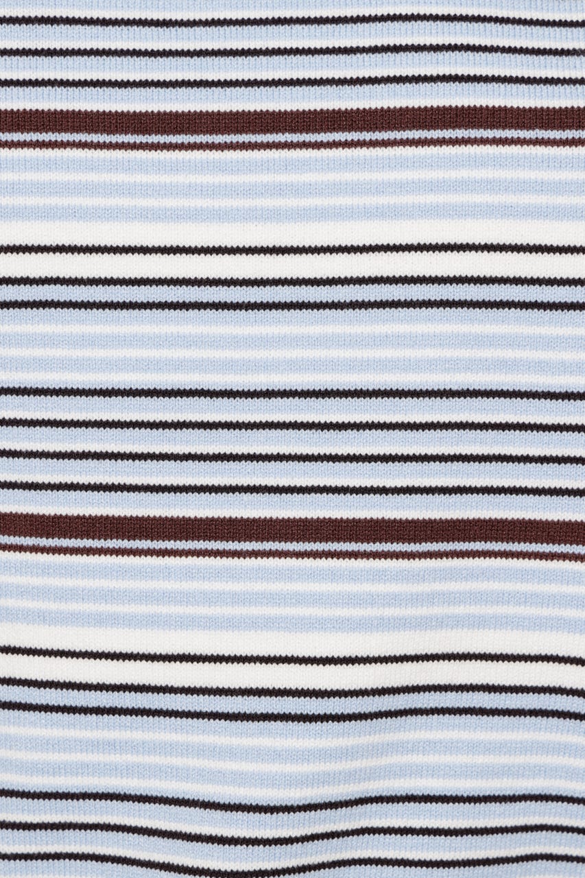 HG KNIT POLO トップス M/BLU FREE