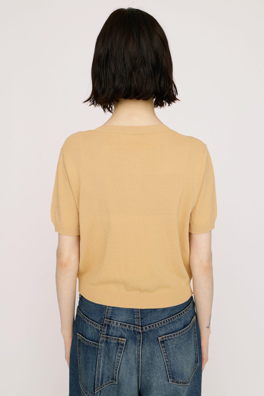 【1BUY5％OFF】ARGYLE FRONT BUTTON KNIT トップス L/ORG FREE