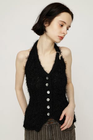 【1BUY5％OFF】HALTER NECK KNIT ベスト