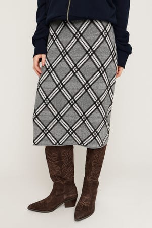 JQ CHECK KNIT ミドルスカート