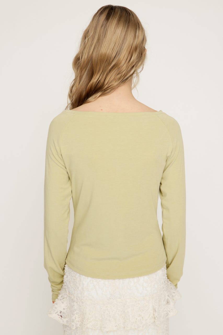 DECORATIVE BUTTON トップス L/BEG FREE