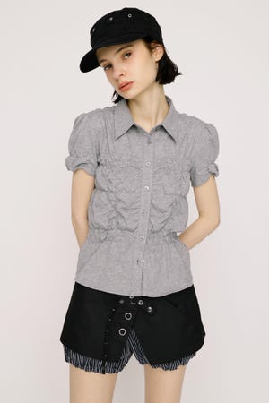 【SNSで話題！】RANDOM SHIRRING CUT トップス