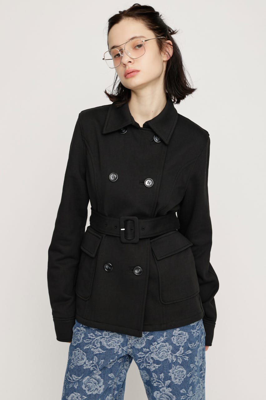 SWEAT FABRIC PEA コート BLK FREE