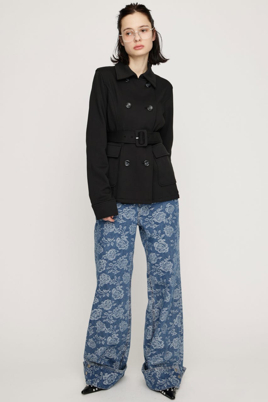 SWEAT FABRIC PEA コート BLK FREE