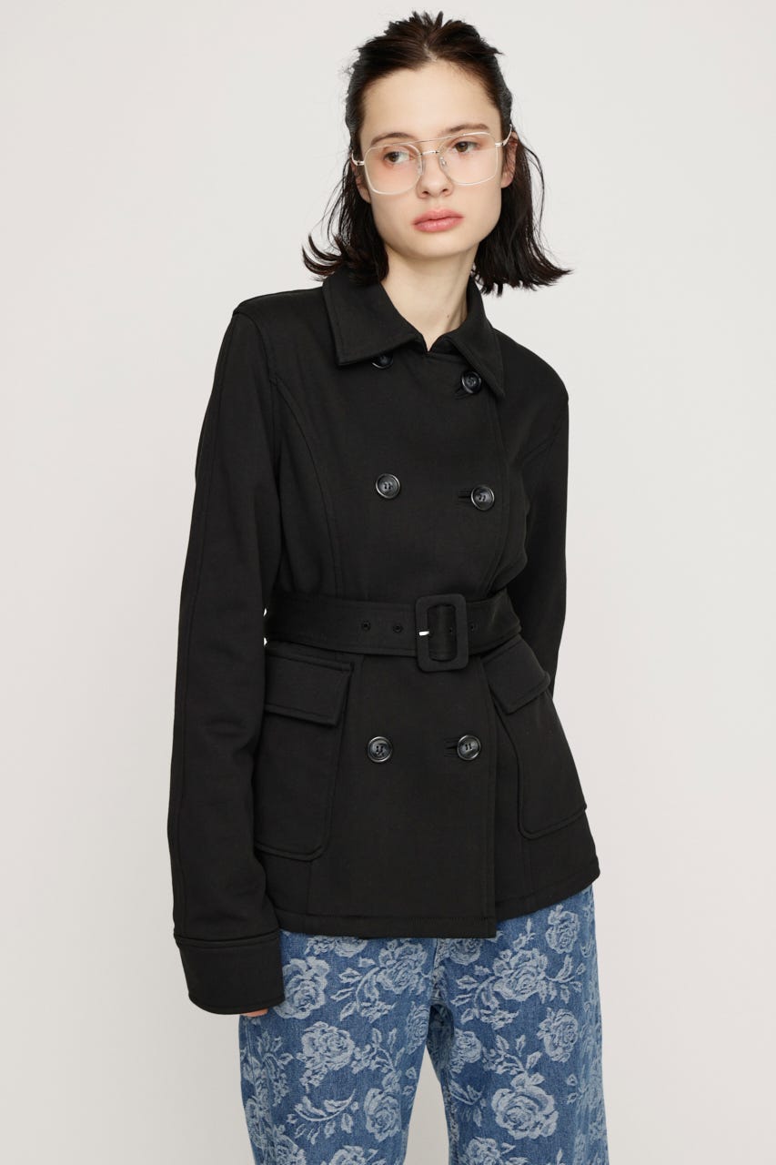 SWEAT FABRIC PEA コート BLK FREE