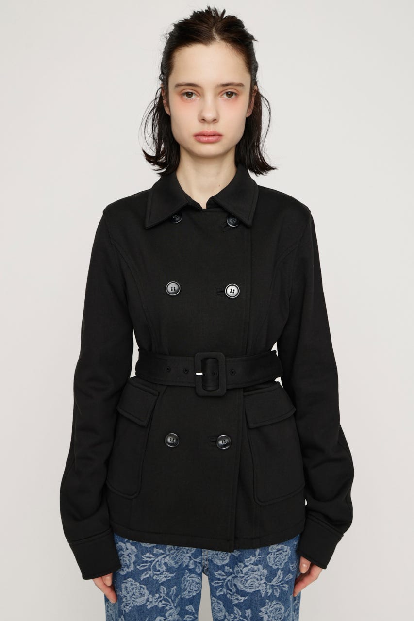 SWEAT FABRIC PEA コート BLK FREE