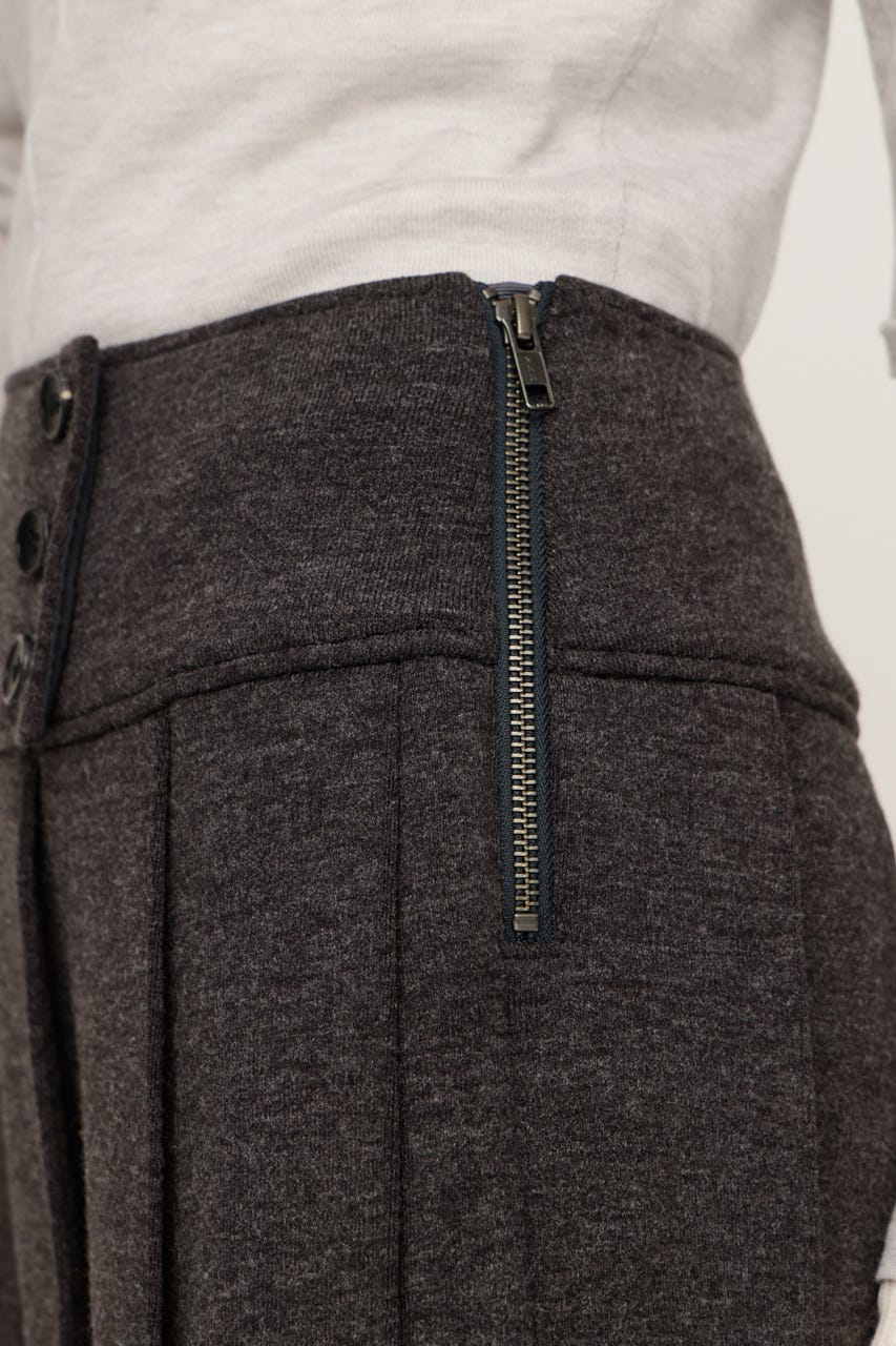 【1BUY5％OFF CAMPAIGN】KNITTING PLEATS スカート T.GRY 2