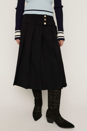 【1BUY5％OFF CAMPAIGN】KNITTING PLEATS スカート