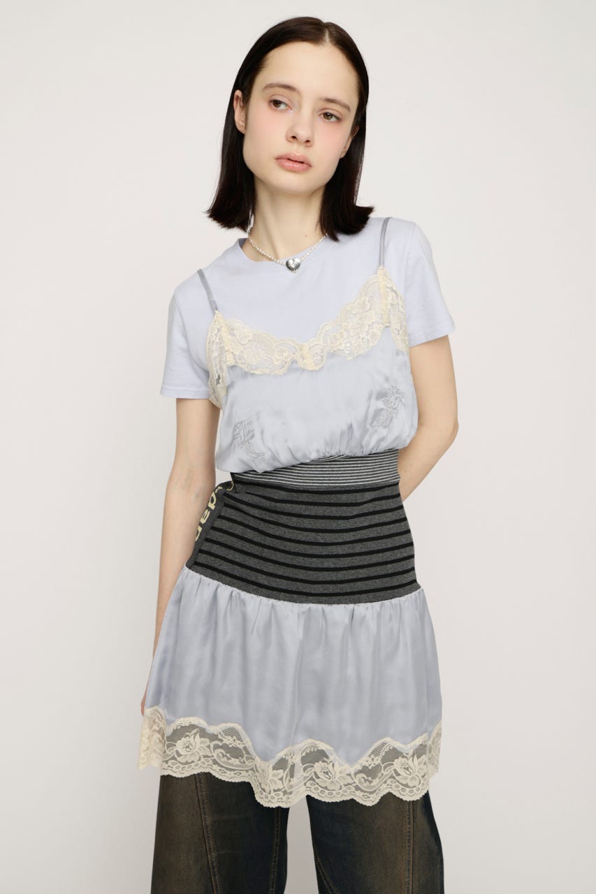 CUTSEM REMAKE SATIN ドレス L/BLU FREE