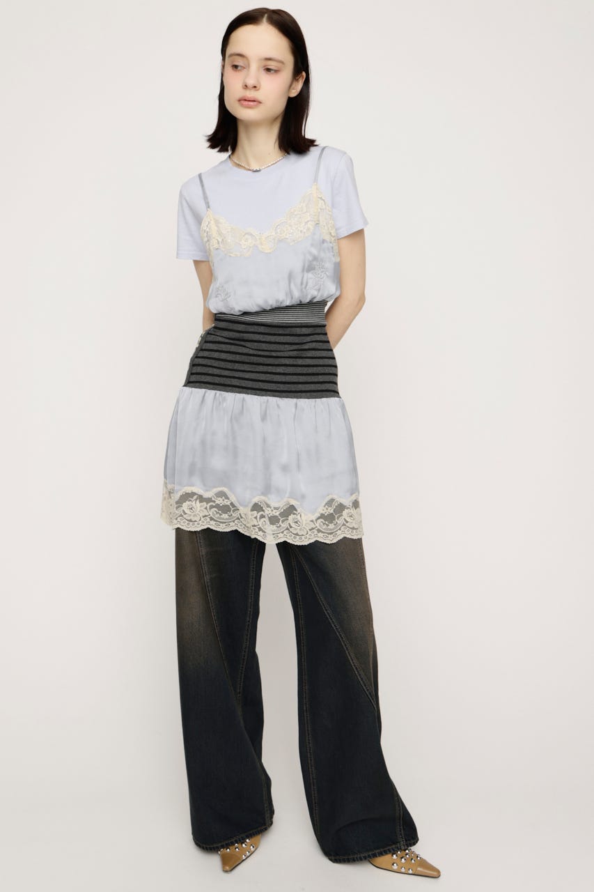 CUTSEM REMAKE SATIN ドレス L/BLU FREE