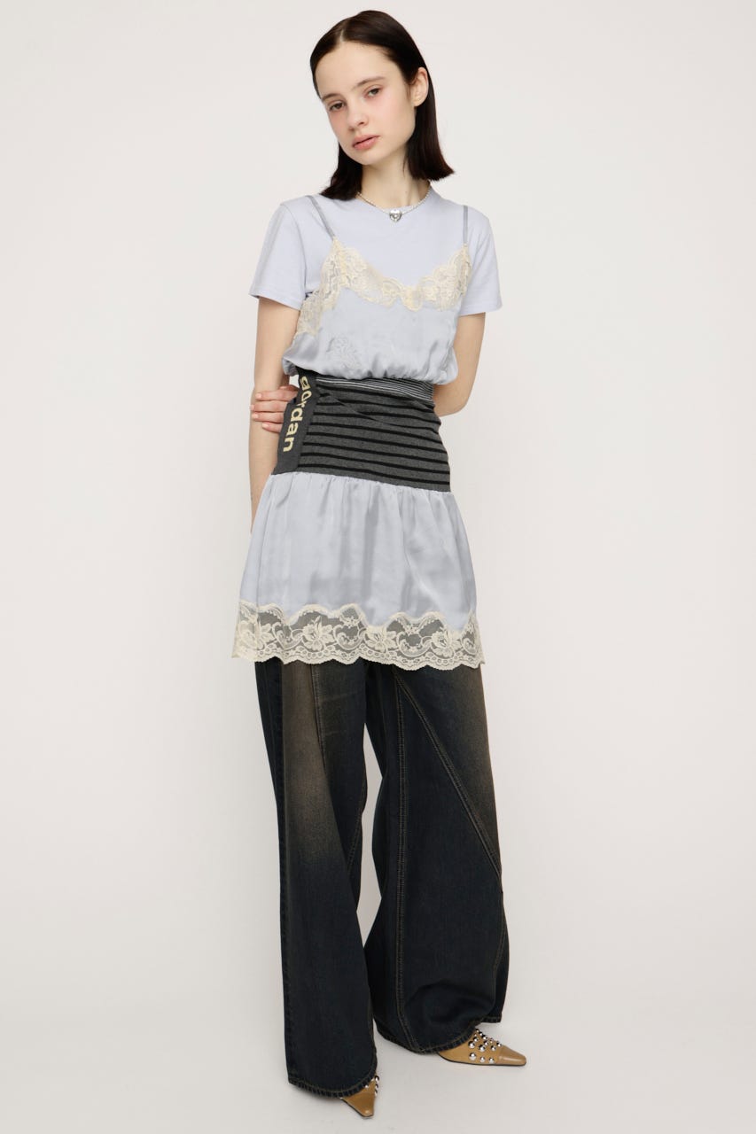 CUTSEM REMAKE SATIN ドレス L/BLU FREE