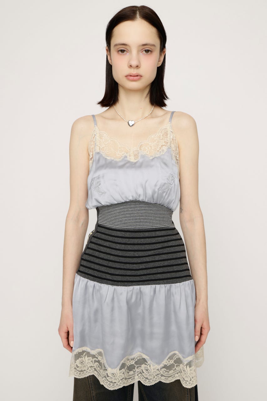 CUTSEM REMAKE SATIN ドレス L/BLU FREE