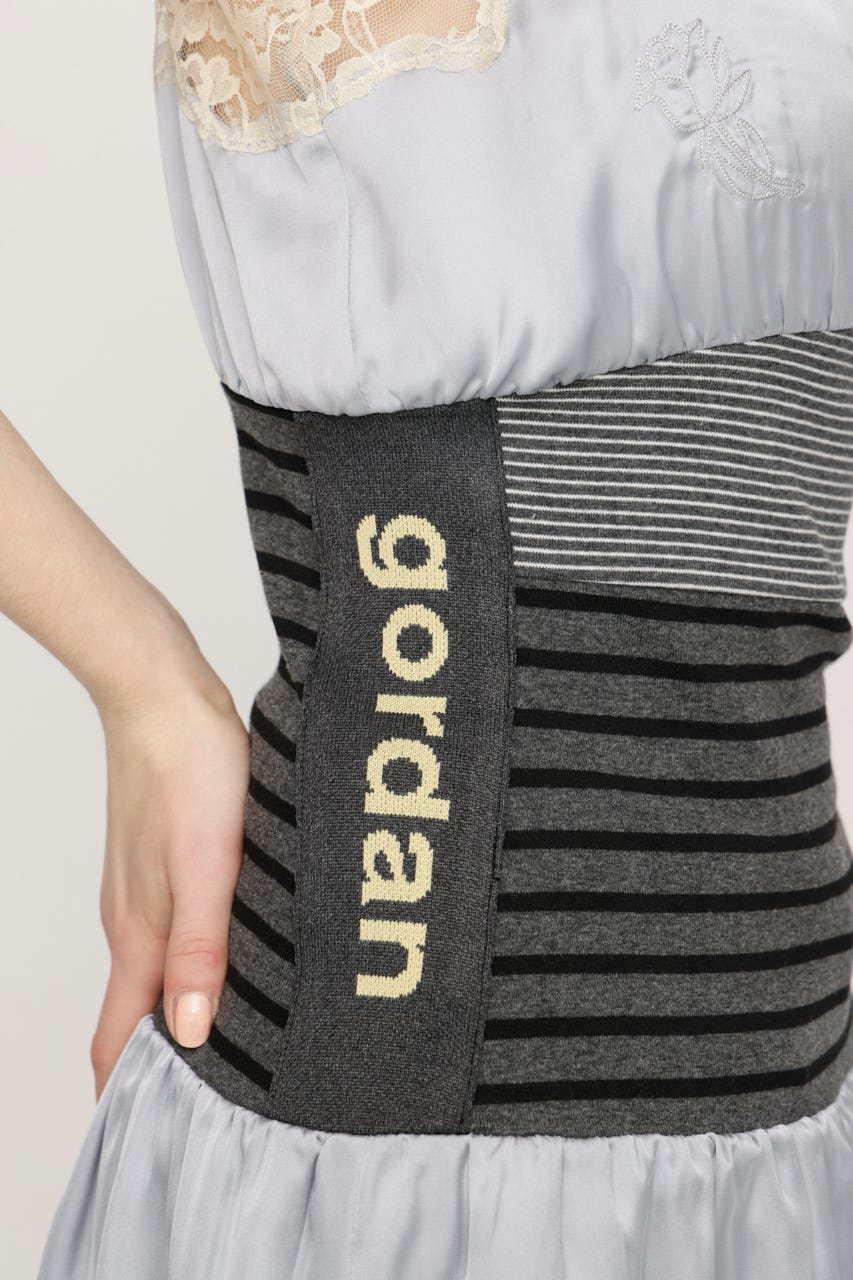 CUTSEM REMAKE SATIN ドレス L/BLU FREE