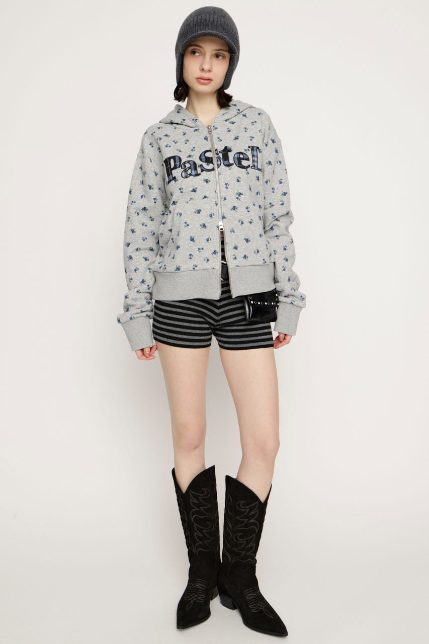 FLOWER CUT HOODIE M/GRY FREE
