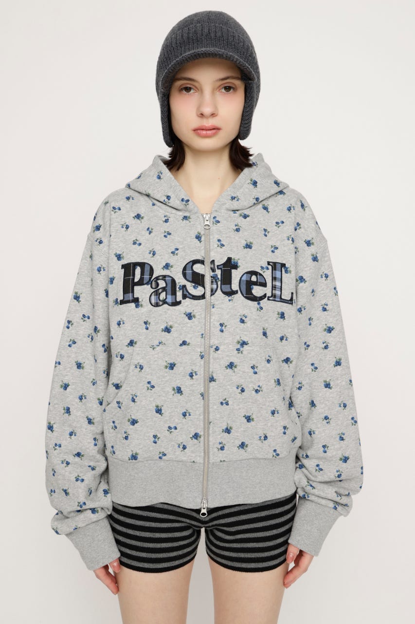 FLOWER CUT HOODIE M/GRY FREE