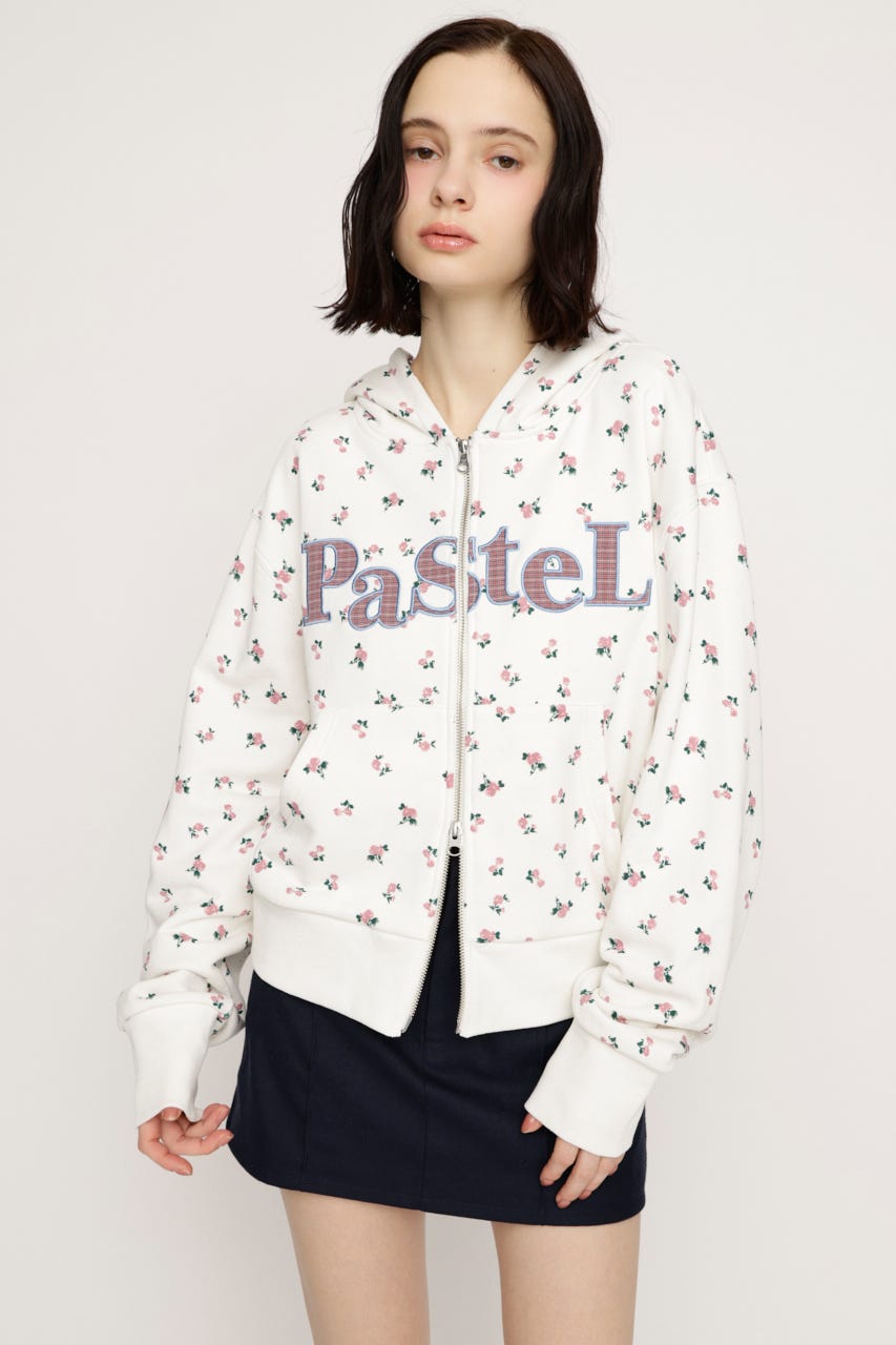 FLOWER CUT HOODIE M/WHT FREE