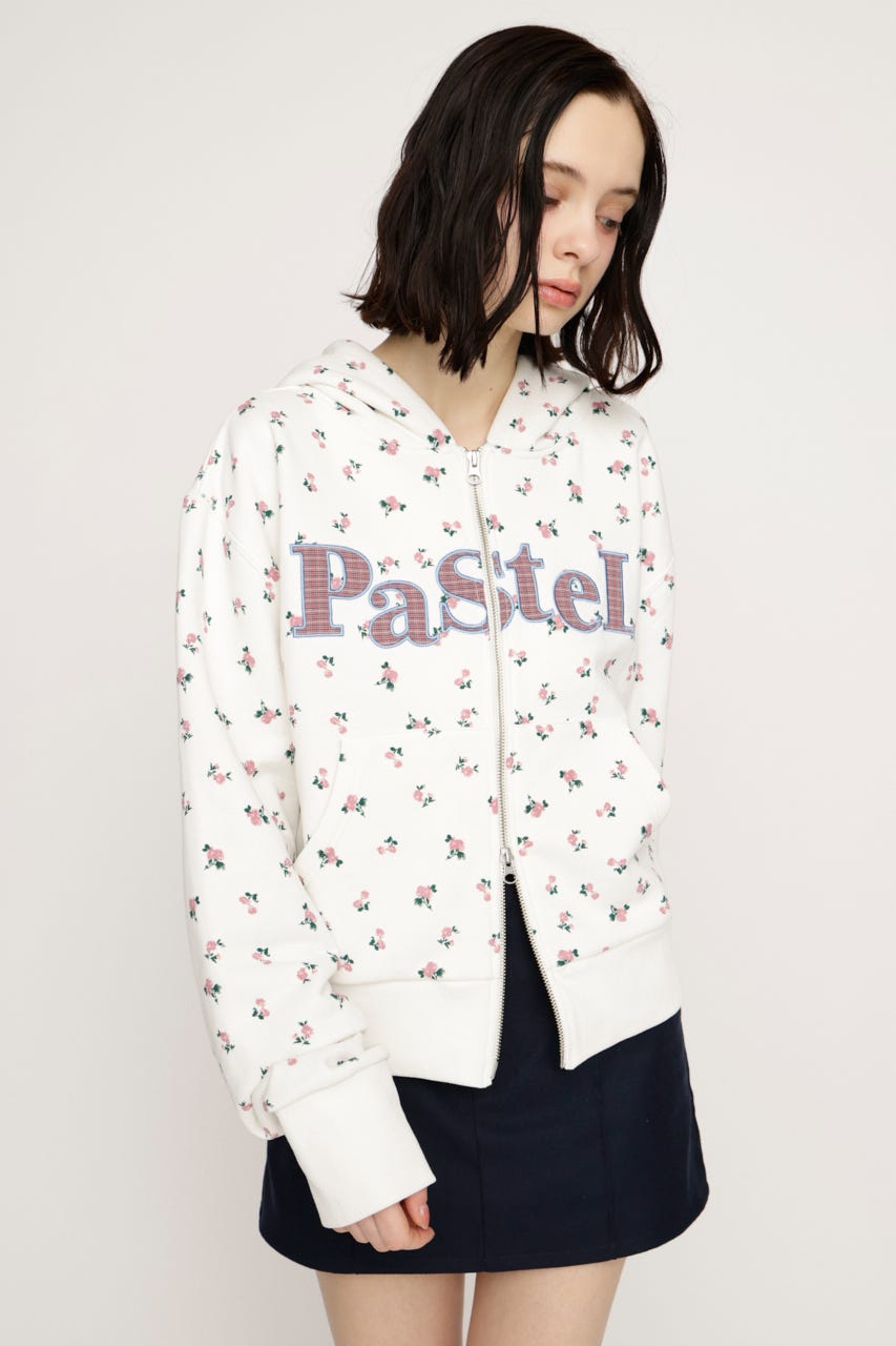 FLOWER CUT HOODIE M/WHT FREE