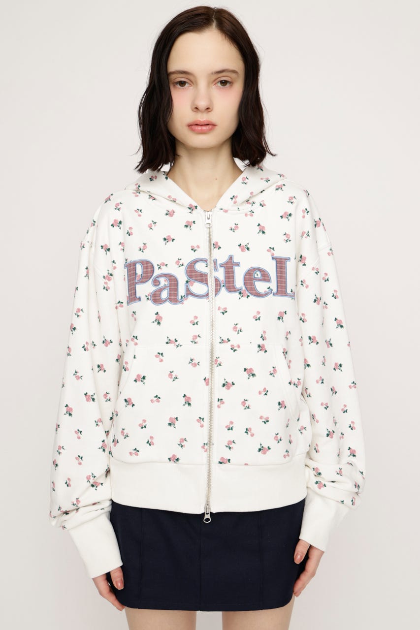 FLOWER CUT HOODIE M/WHT FREE