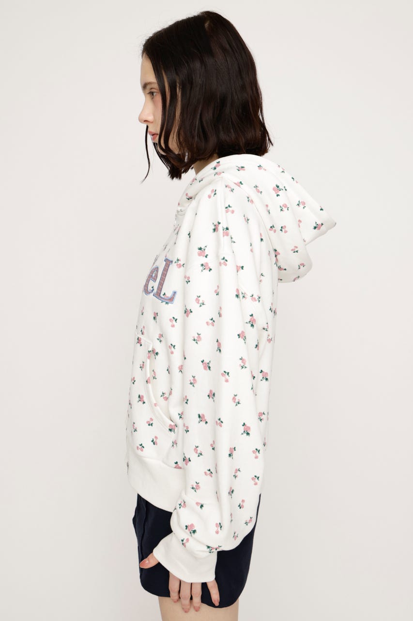 FLOWER CUT HOODIE M/WHT FREE