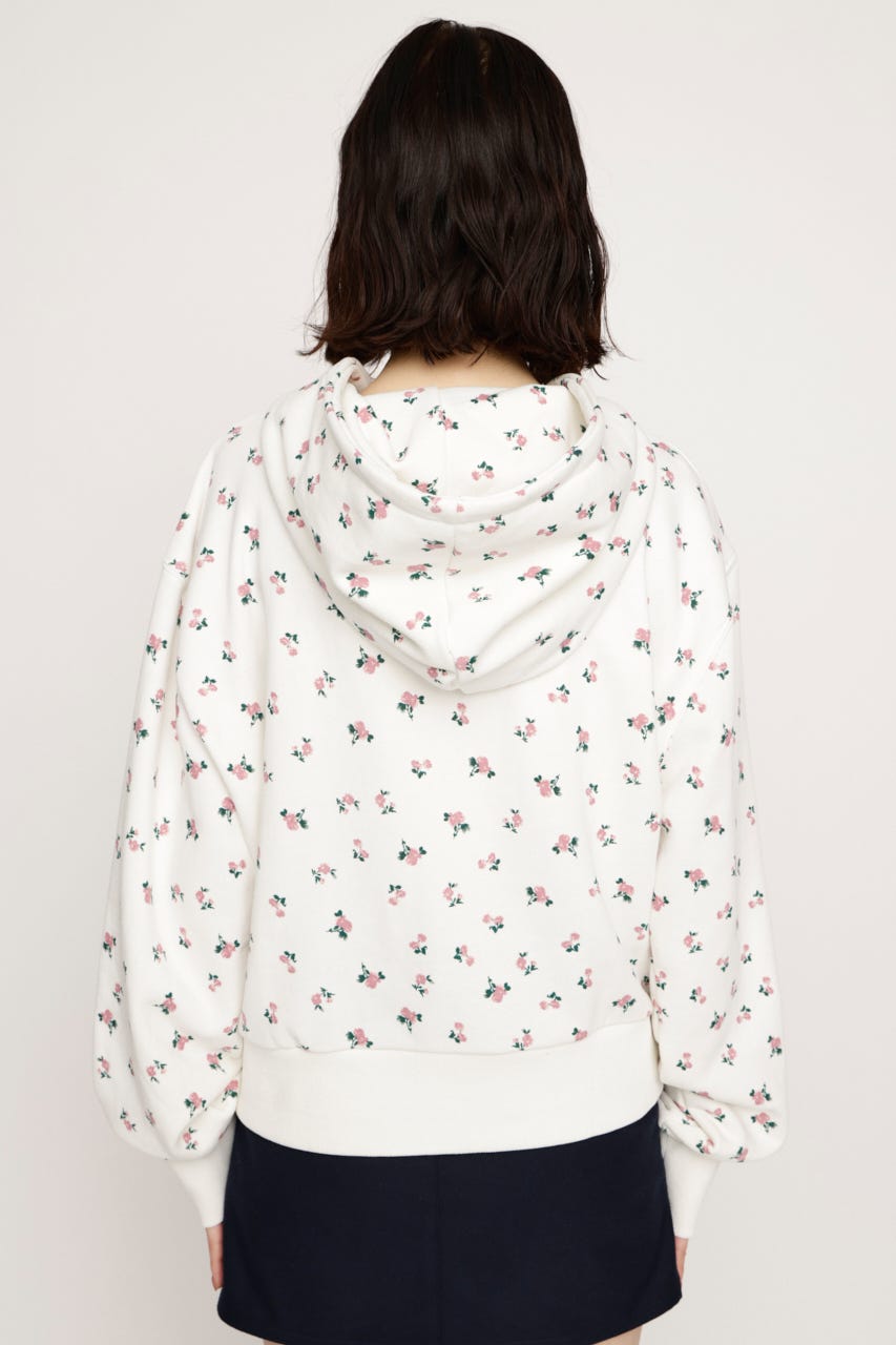FLOWER CUT HOODIE M/WHT FREE