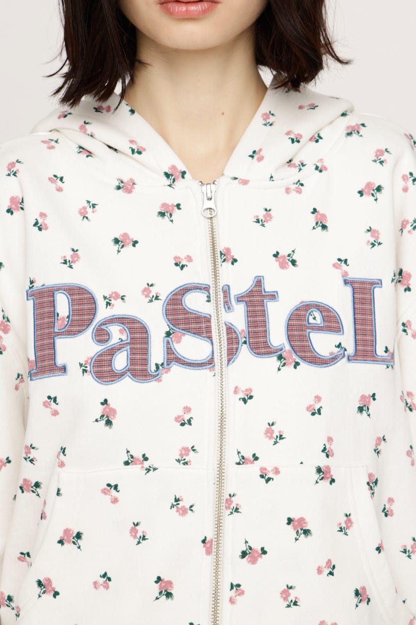 FLOWER CUT HOODIE M/WHT FREE