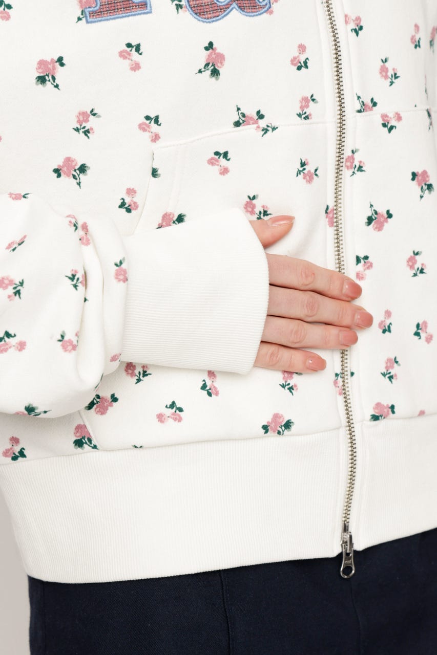 FLOWER CUT HOODIE M/WHT FREE