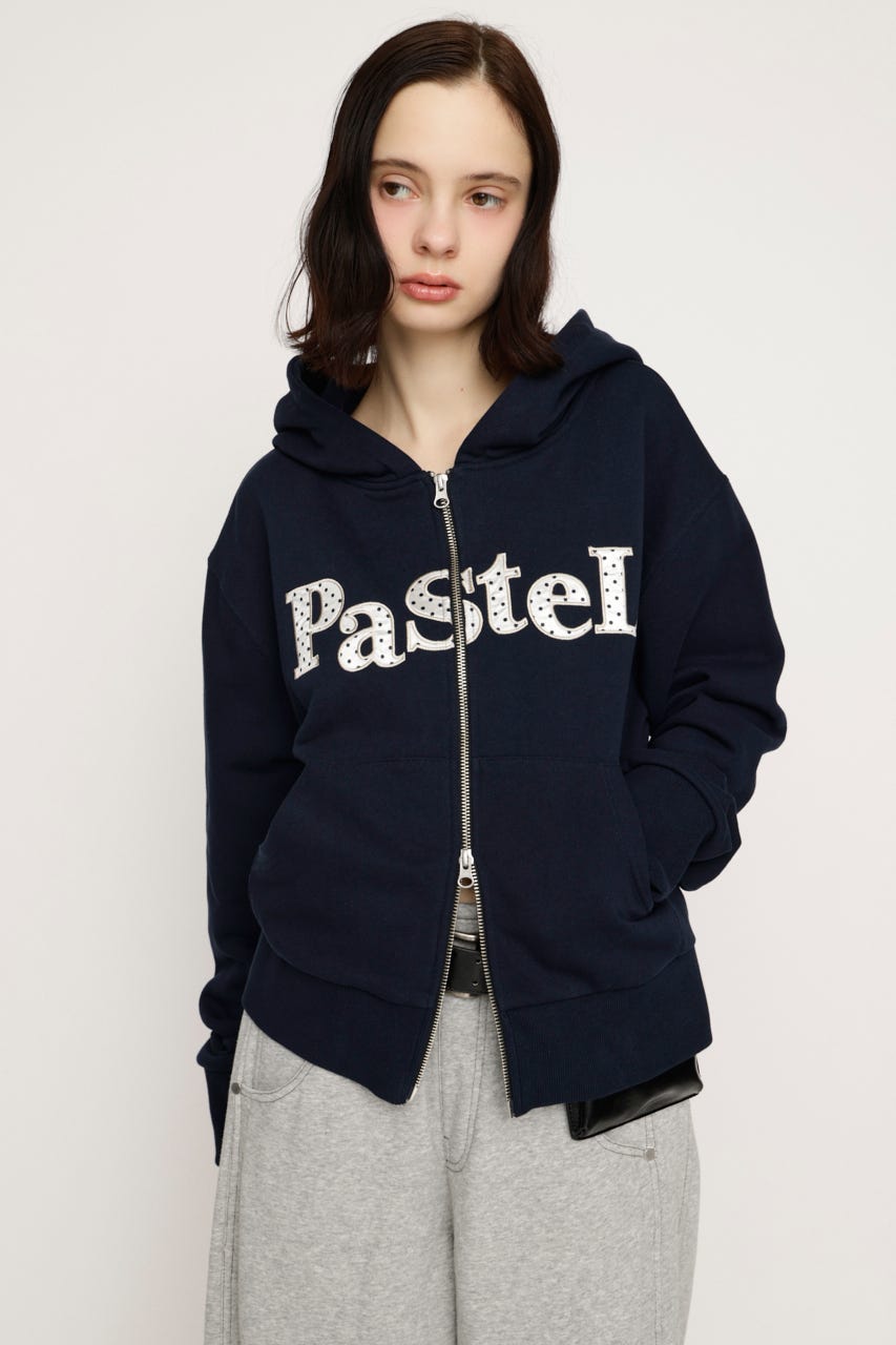 FLOWER CUT HOODIE NVY FREE