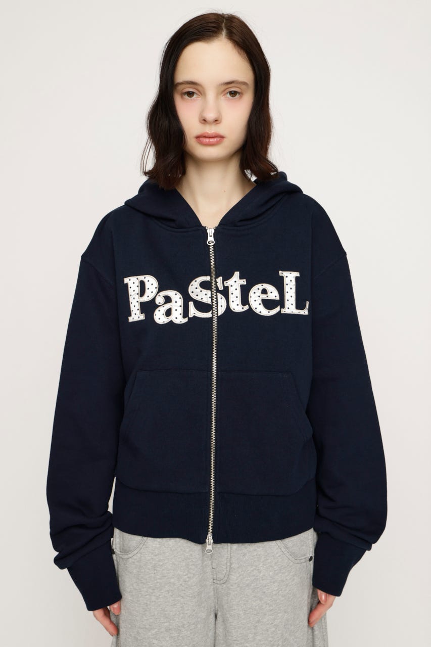 FLOWER CUT HOODIE NVY FREE