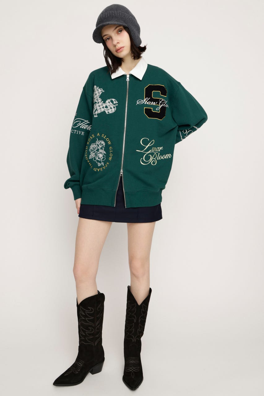 PATCH LOGO トップス GRN FREE