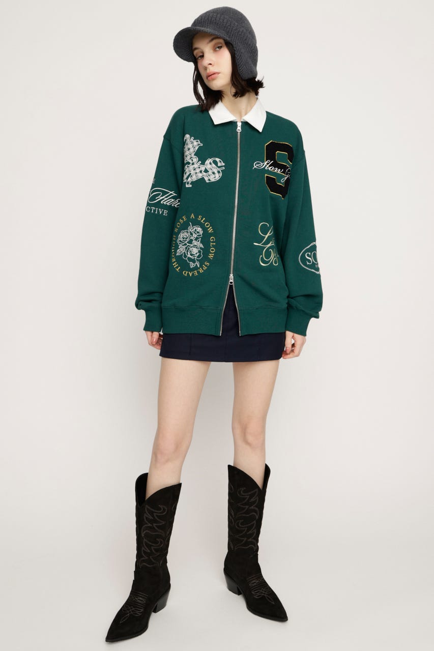 PATCH LOGO トップス GRN FREE