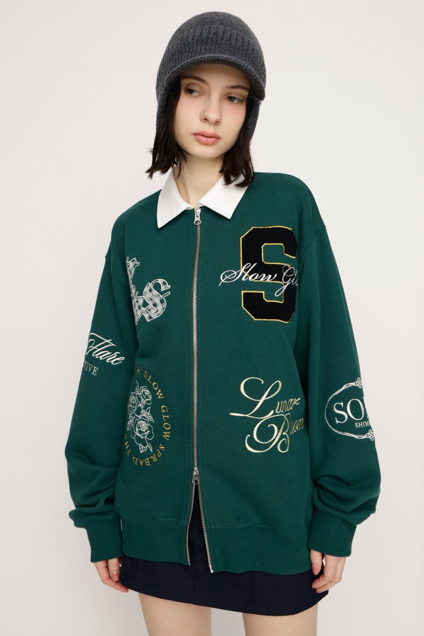 PATCH LOGO トップス GRN FREE